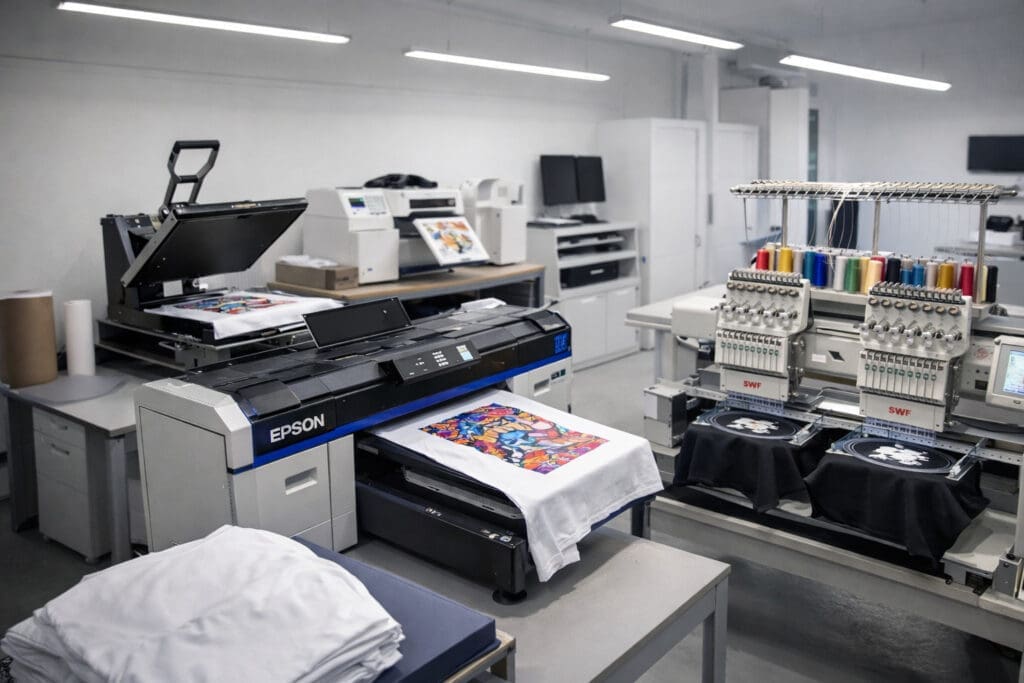 mejor técnica para personalizar camisetas DTF vinilo y bordado