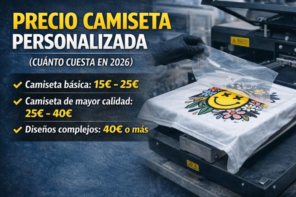 precio camiseta personalizada con diferentes opciones de diseño y calidad en 2026