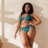 Blue Static – Bikini reciclado con tiras Premi