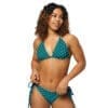 Blue Static – Bikini reciclado con tiras Premi
